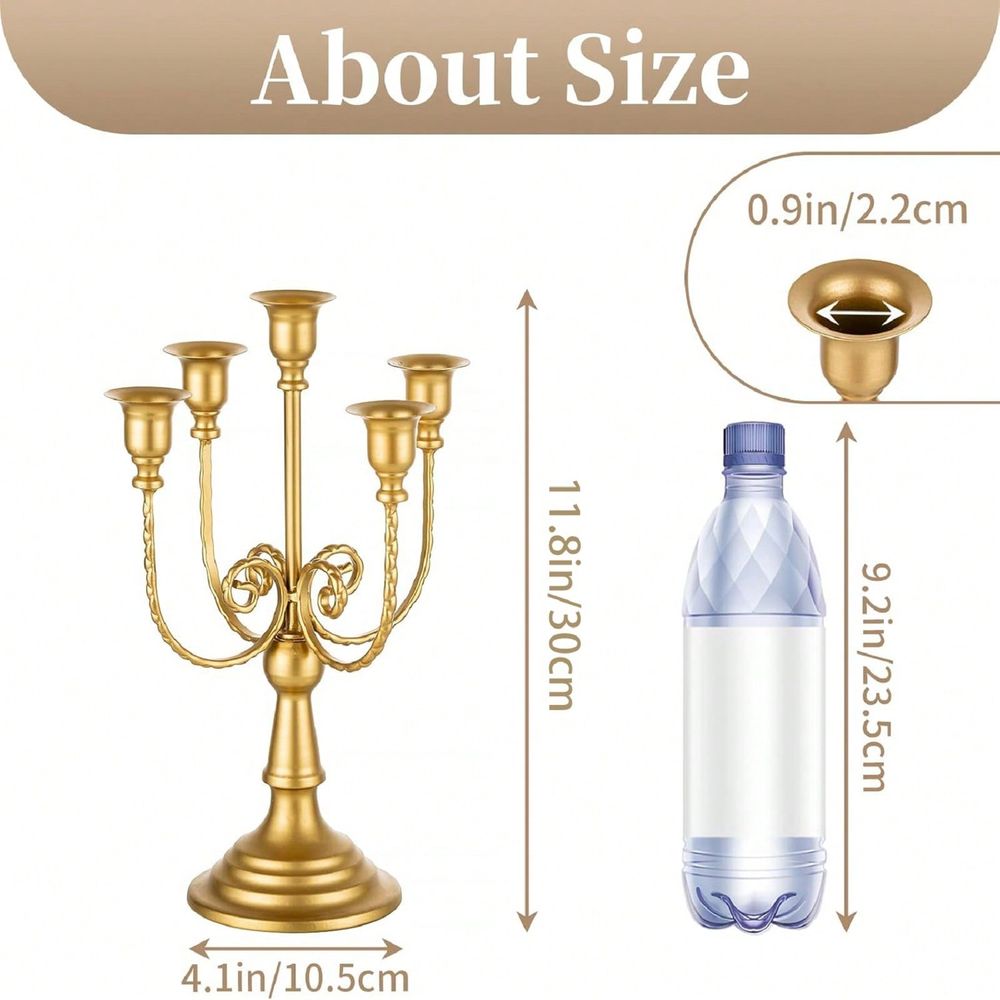 11,8-Zoll-Gold-Kerzenleuchter  – Home Decor Gold Bewertung und Preis