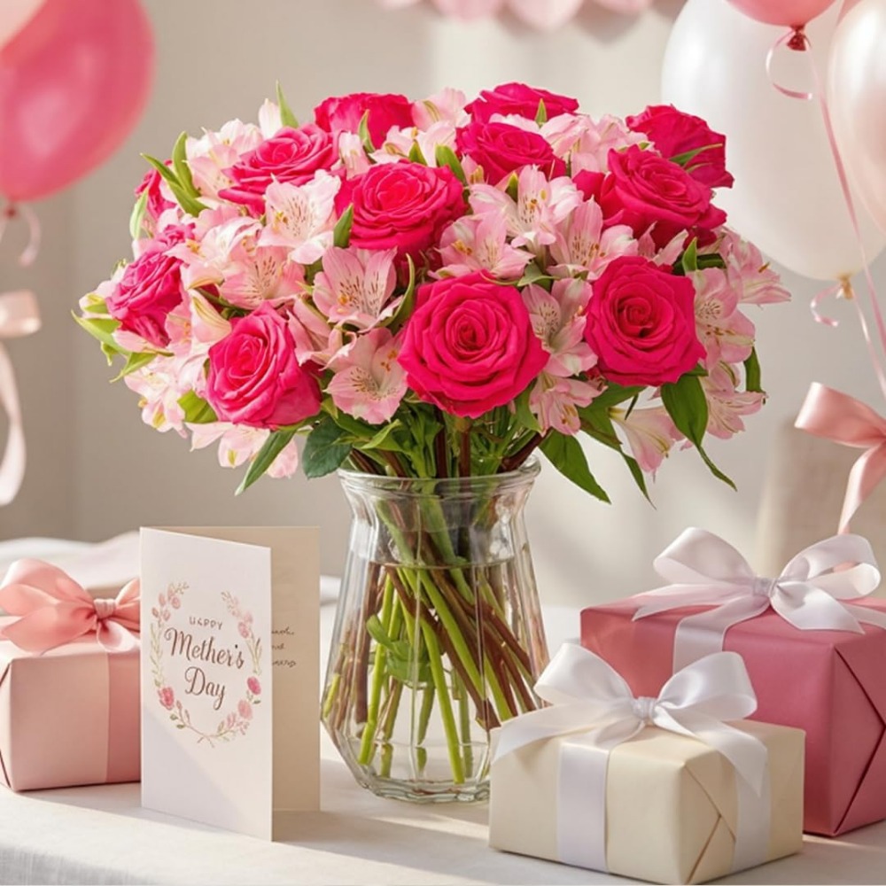 Elegantes Rosen- und Alstroeme – Home Decor Tulip Bewertung und Preis