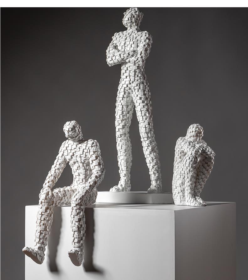 Mosaik-Figuren Skulptur Abstra – Abstract Sculpture Resin Bewertung und Preis