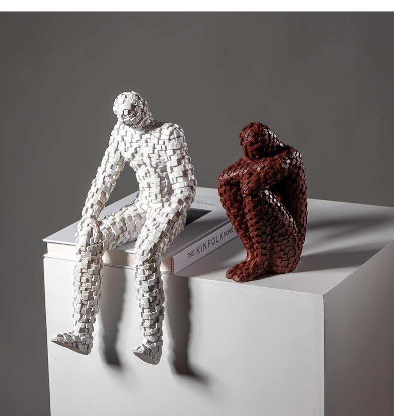 Mosaik-Figuren Skulptur Abstra – Abstract Sculpture Resin Bewertung und Preis